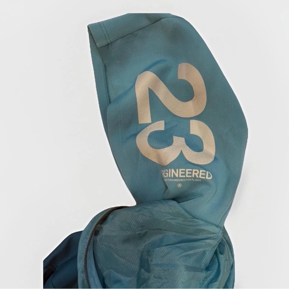 Jordan 23 Engineered Hoodie Men’s Medium Teal Blue Half Zip Pullover - Picture 8 of 10